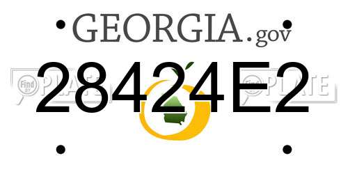 28424E2 Georgia License Plate