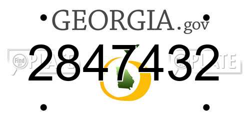 2847432 Georgia License Plate