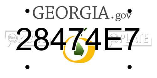 28474E7 Georgia License Plate