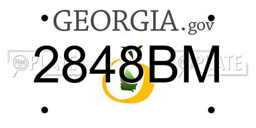 2848BM Georgia License Plate