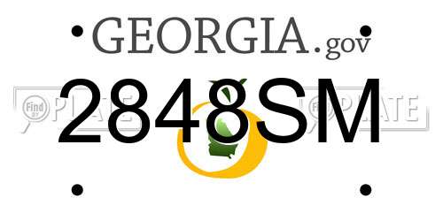 2848SM Georgia License Plate