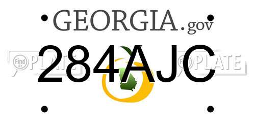 284AJC Georgia License Plate