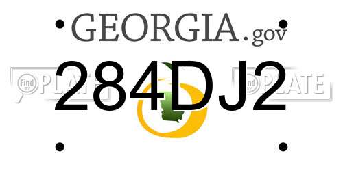 284DJ2 Georgia License Plate
