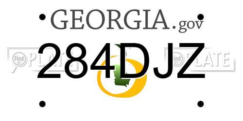 284DJZ Georgia License Plate