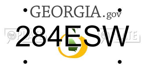 284ESW Georgia License Plate