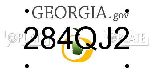 284QJ2 Georgia License Plate