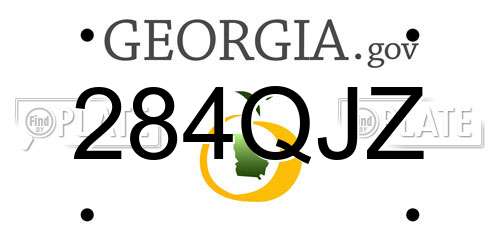 284QJZ Georgia License Plate