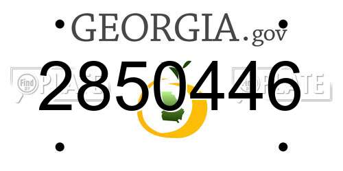 2850446 Georgia License Plate