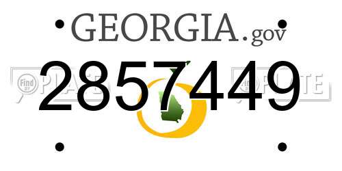 2857449 Georgia License Plate