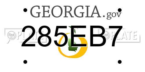 285EB7 Georgia License Plate