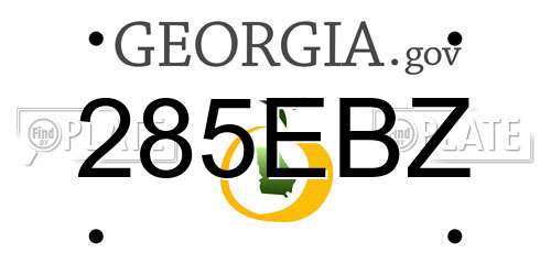 285EBZ Georgia License Plate