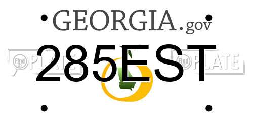 285EST Georgia License Plate