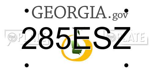 285ESZ Georgia License Plate