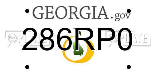 286RP0 Georgia License Plate