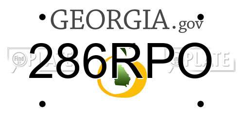 286RPO Georgia License Plate