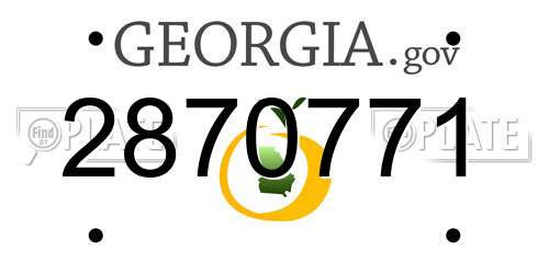 2870771 Georgia License Plate