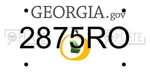 2875RO Georgia License Plate