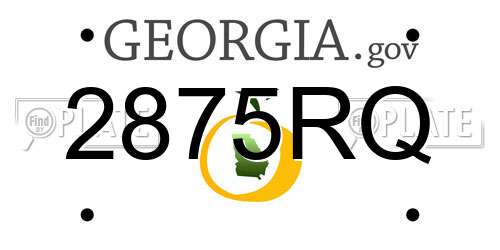 2875RQ Georgia License Plate