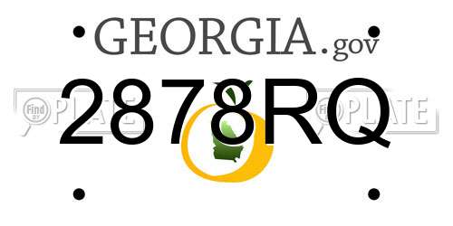 2878RQ Georgia License Plate