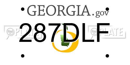 287DLF Georgia License Plate