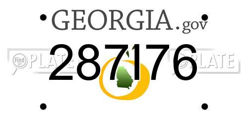 287I76 Georgia License Plate