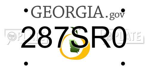 287SR0 Georgia License Plate