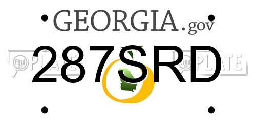 287SRD Georgia License Plate