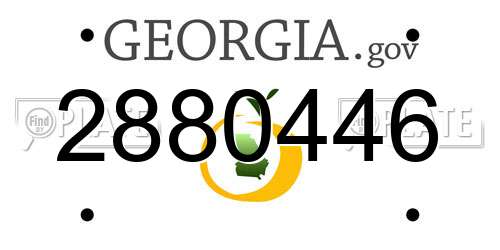 2880446 Georgia License Plate