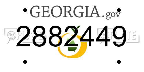 2882449 Georgia License Plate