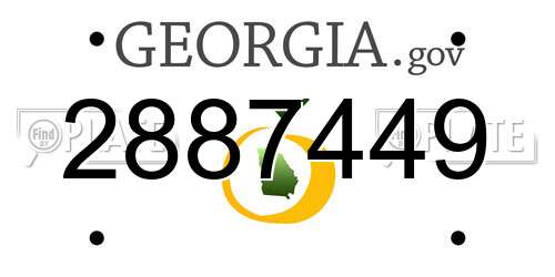 2887449 Georgia License Plate