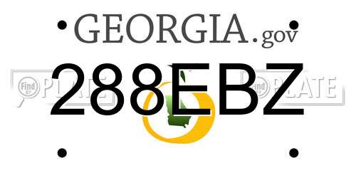 288EBZ Georgia License Plate