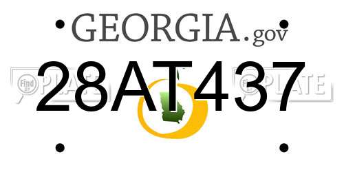 28AT437 Georgia License Plate