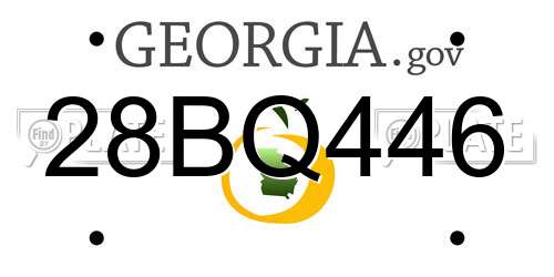 28BQ446 Georgia License Plate