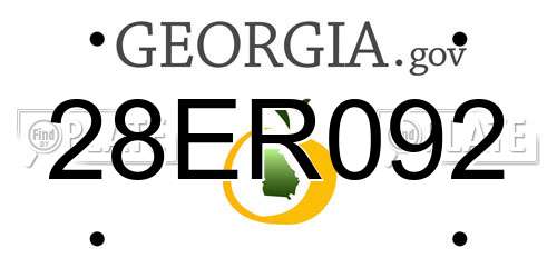 28ER092 Georgia License Plate