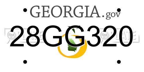 28GG320 Georgia License Plate