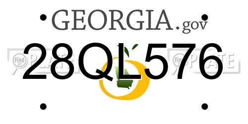 28QL576 Georgia License Plate