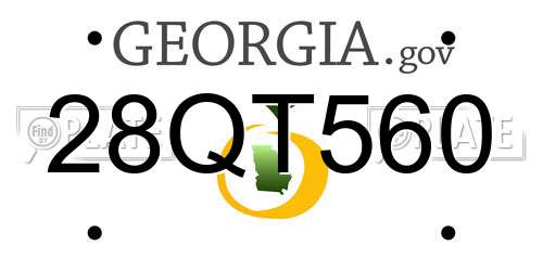28QT560 Georgia License Plate