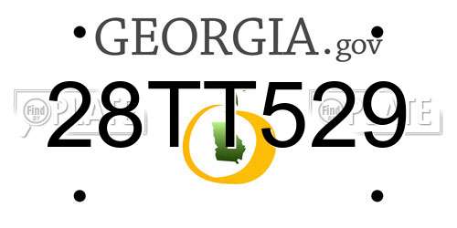 28TT529 Georgia License Plate
