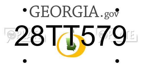 28TT579 Georgia License Plate