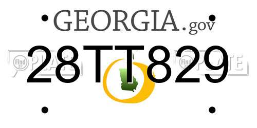 28TT829 Georgia License Plate