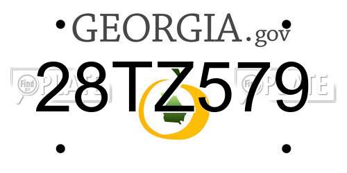 28TZ579 Georgia License Plate