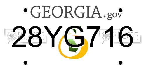28YG716 Georgia License Plate