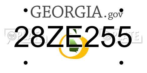 28ZE255 Georgia License Plate