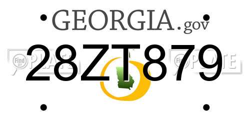 28ZT879 Georgia License Plate