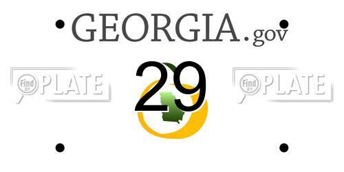 29 Georgia License Plate