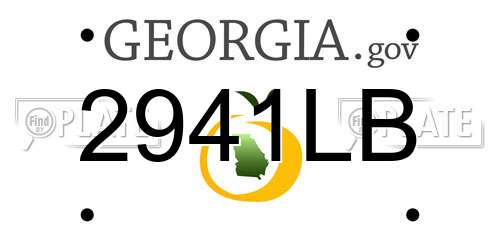 2941LB Georgia License Plate