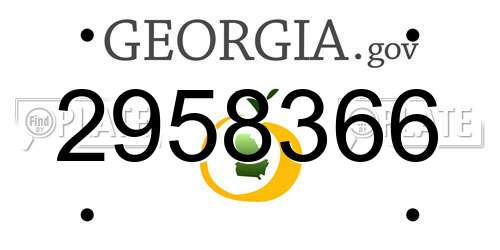 2958366 Georgia License Plate