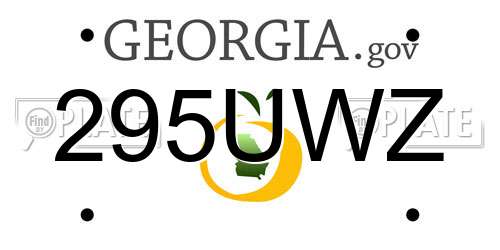 295UWZ Georgia License Plate