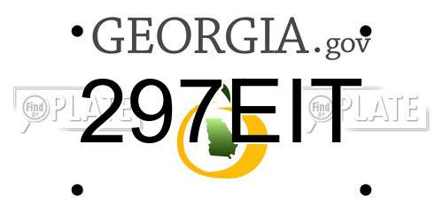 297EIT Georgia License Plate