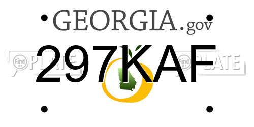 297KAF Georgia License Plate